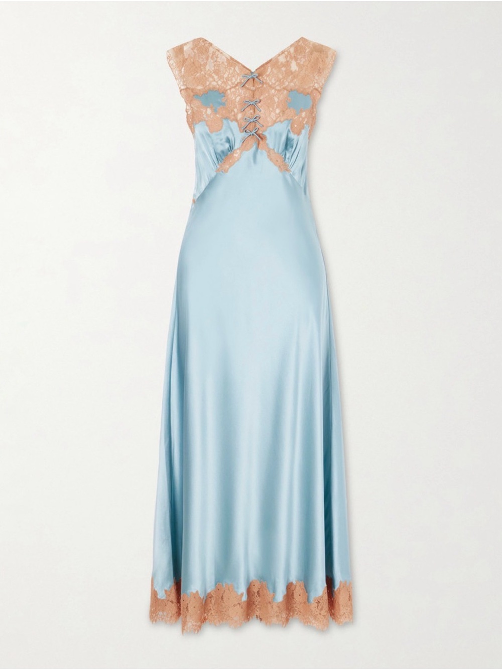 Doen marcelle silk and lace dress